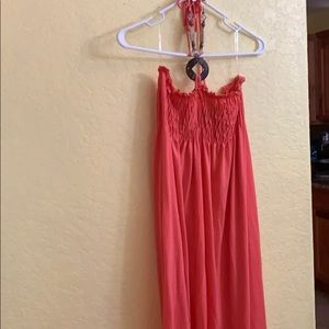 Coral maxi dress